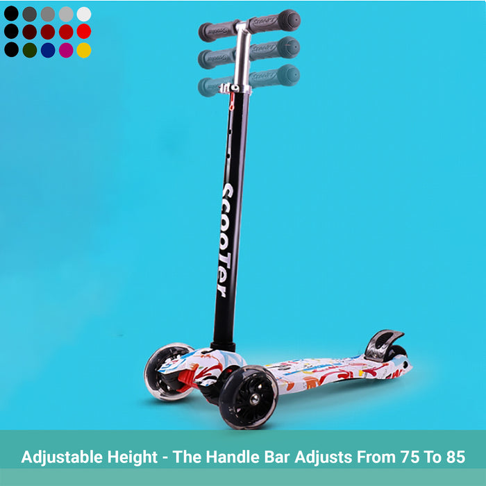 Truboo Kids Scooter T-Bar Kickboard Adjustable Height Frog-Type 3 & 4 Wheels