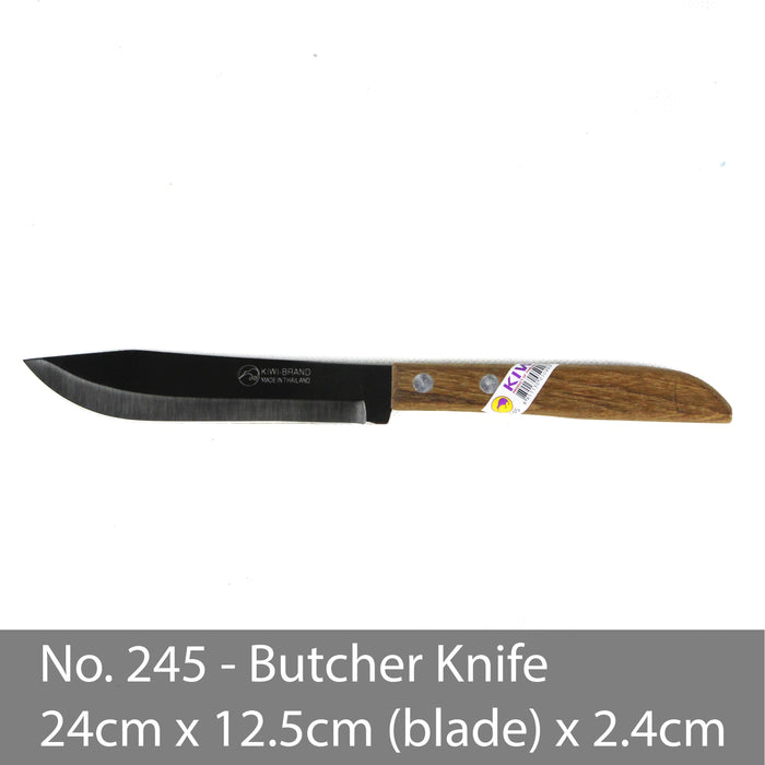 No. 245 KIWI Knife Kitchen Chef Knives Stainless Steel Blade Cook Cleaver Wood