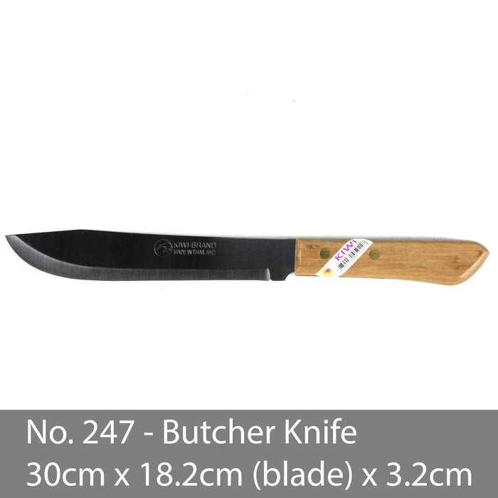 No. 247 KIWI Knife Kitchen Chef Knives Stainless Steel Blade Cook Cleaver Wood
