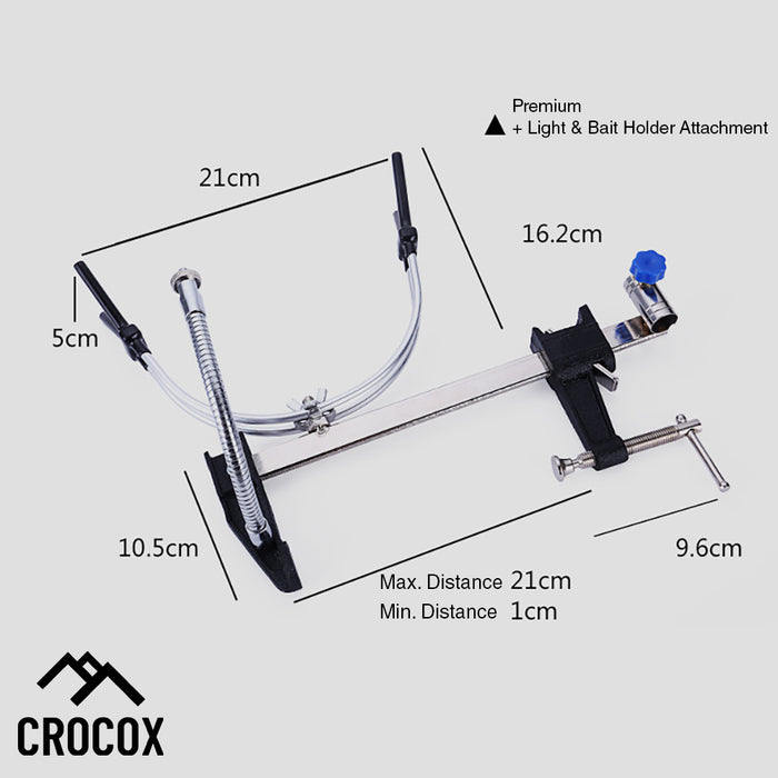 2x Crocox Fishing Rod Holders Stand Wall Boat G Clamp On Rack Clips Rest Kayak