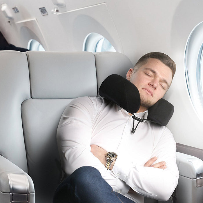 2x Travel Neck Pillow Memory Airplane U Shaped Cushion Support Plane Washable