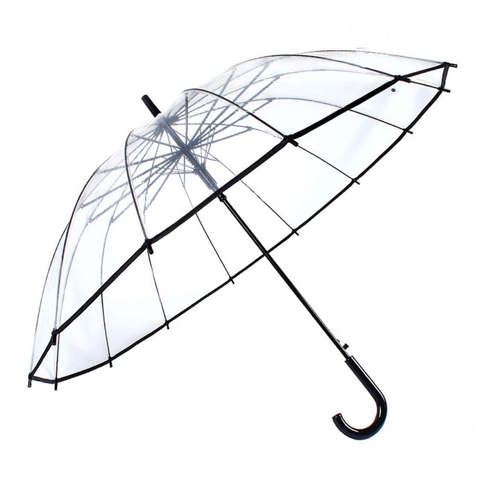 Crocox Clear Umbrellas Automatic Windproof Large Long Men Womens Dome Birdcage
