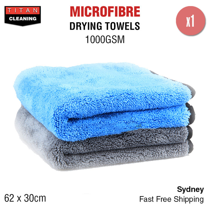 1000GSM Microfibre Car Drying Towel Cleaning Cloth Microfiber Dish Glass 62x30cm - Simply Homeware