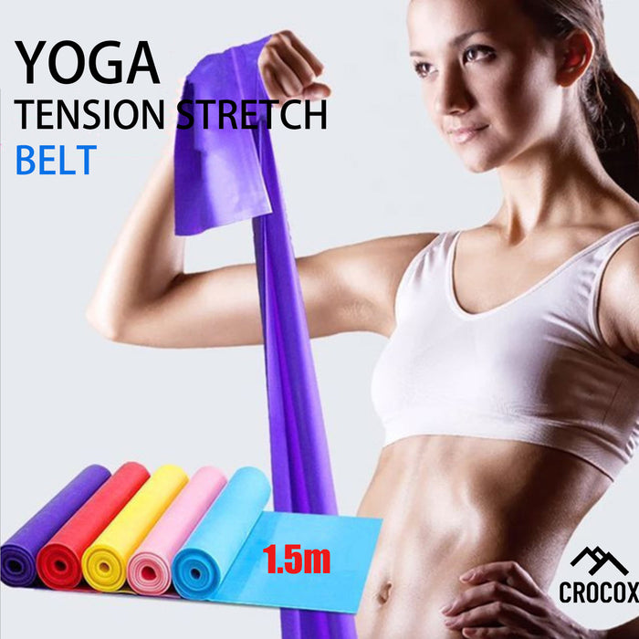 Yoga Straps Tension Stretch Belt Resistance Loop Band Pilates Gym Exercise Home