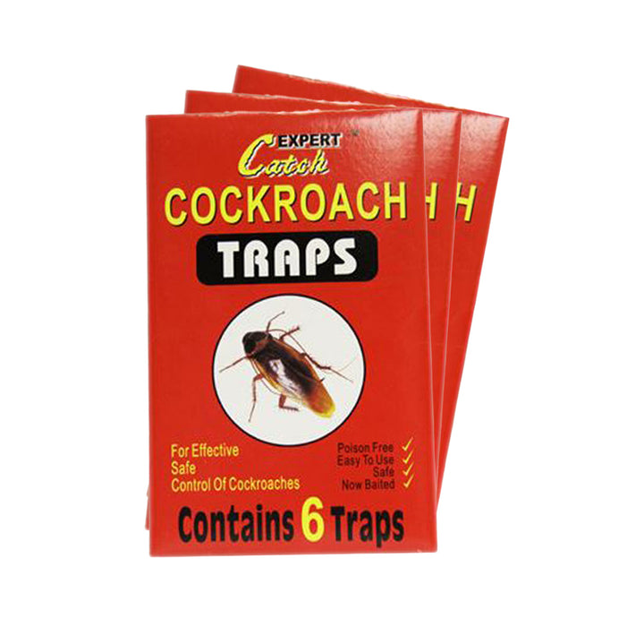 3x Cockroach Trap Bait Sticky Traps Glue Cockroaches Insect Bug Pest Control