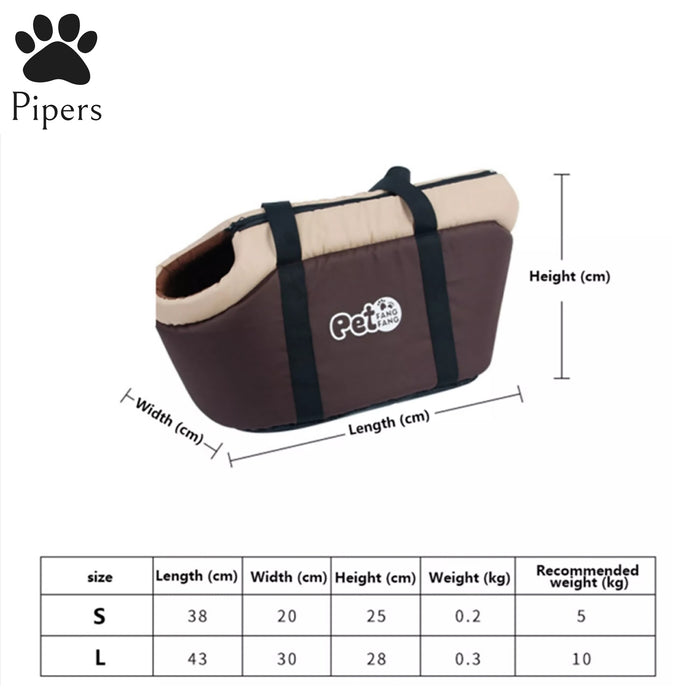 Pipers Pet Carrier Purse Warm Sponge Travel Bag Cat Dog Portable Warm Tote
