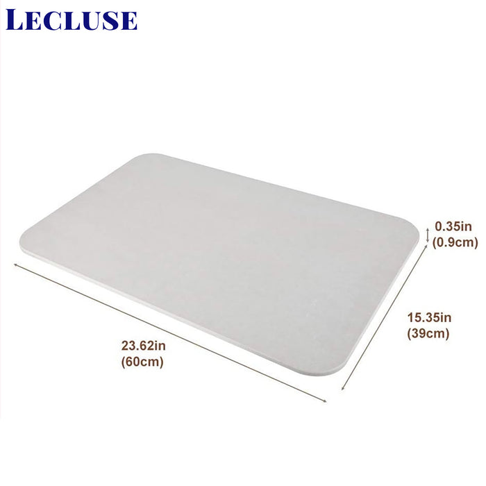 Lecluse Diatomaceous Earth Bath Mat Fast-Drying Absorbent Nonslip Shower Pad