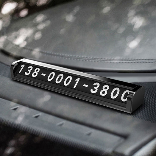 Aluminium Phone Number Display Temporary Car Double Parking Sign Card Stop Glow