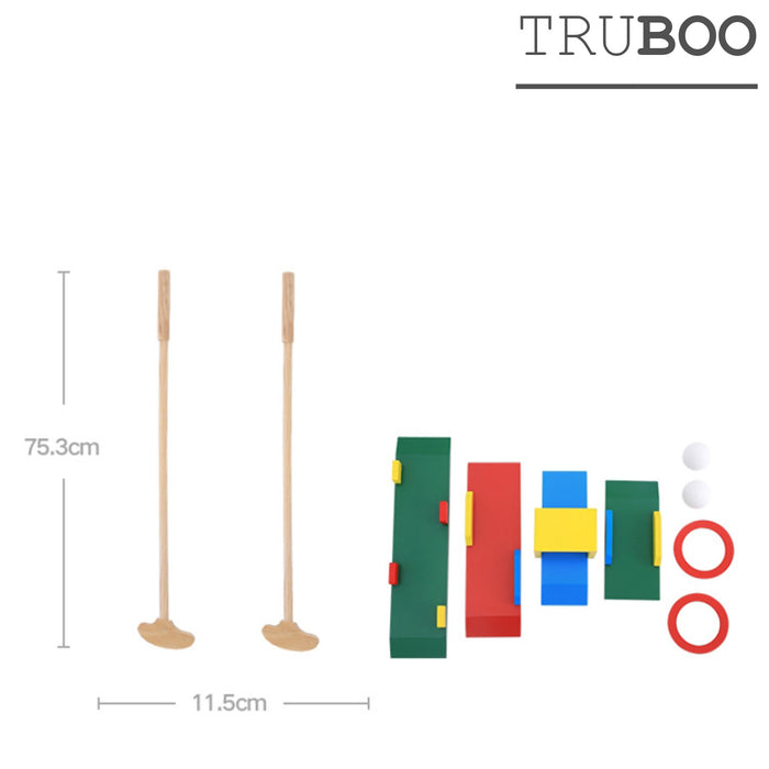 Truboo Kids Golf Clubs Set Children Practice Toy Educational Sport Game Wooden