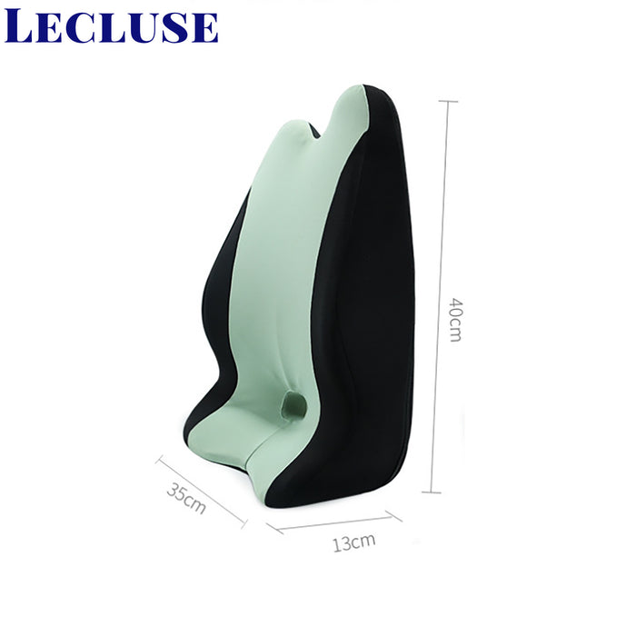 Lecluse Lumbar Support Pillow Car Memory Foam Back Posture Cushion Pain Relief