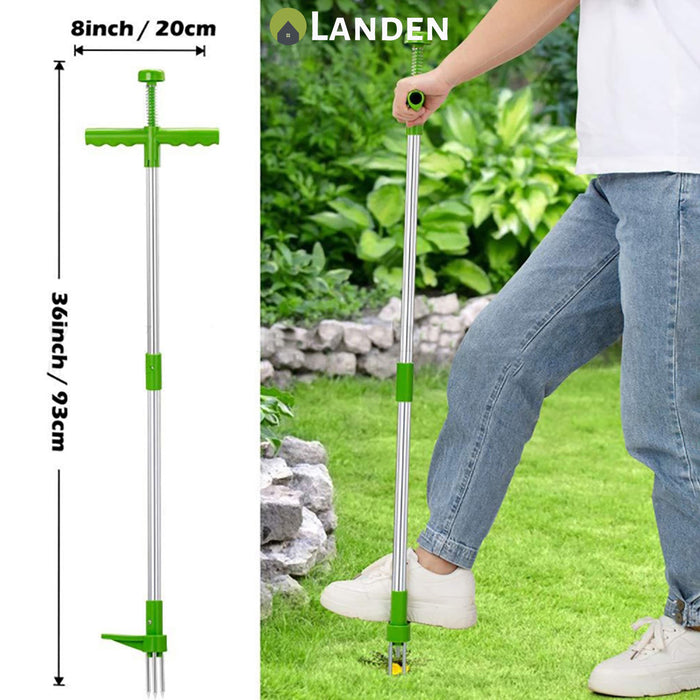 Landen Garden Weed Puller Standing Plant Root Remover Manual Weeder Hand Tool