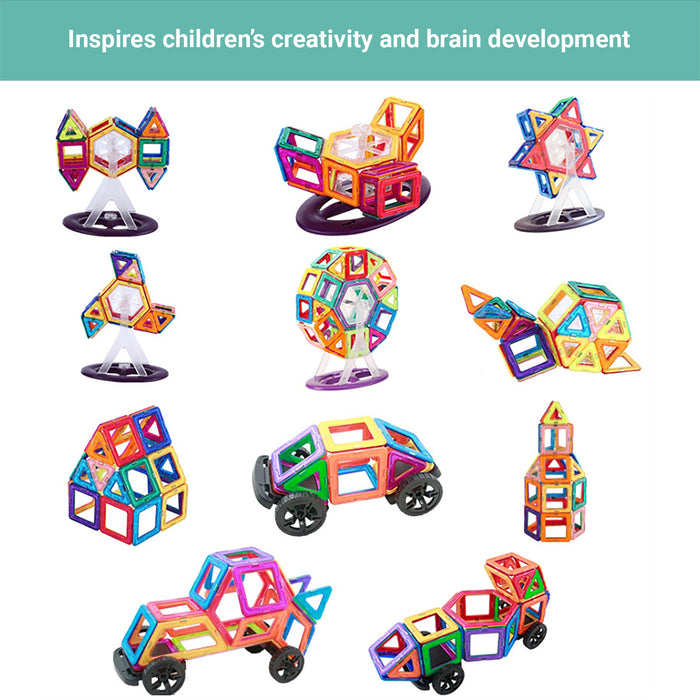 Truboo Kids Magnetic Building Blocks Children 3D Tiles DIY Kits Toys 40/68Pcs