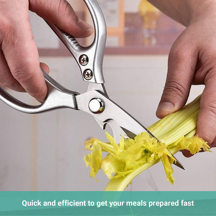 2x Lecluse Kitchen Shears Heavy Duty Scissors Stainless Steel Multi-Purpose Cut