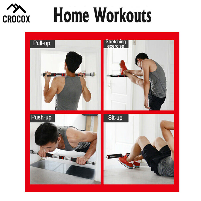 Pull Up Bar Door Chin Wall Mounted Doorway Portable Adjustable Home Gym Strength