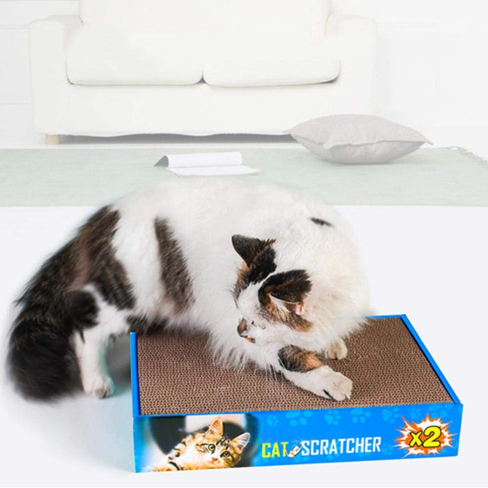 Pipers Cat Scratcher Board Pad Corrugated Cardboard Pet Kitten Play Lounger Toys