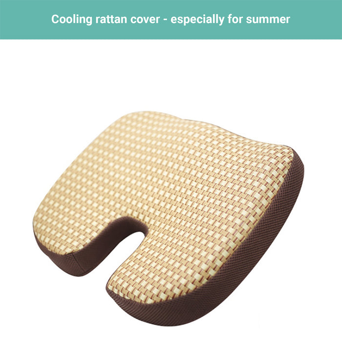 Lecluse Gel Seat Cushion Memory Foam Back Support Cooling Seat Non-Slip Soft