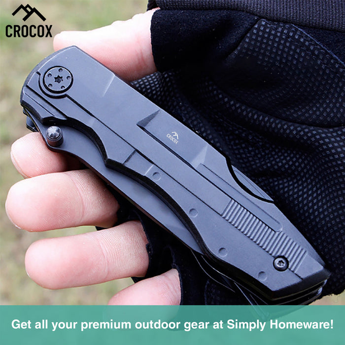 Crocox Mini EDC Folding Knife Utility Set Pocket Survival Tools Hunting Tactical