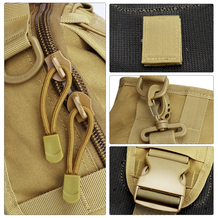 Crocox Tactical Shoulder Bag Sling Messenger Military Chest Pack Fanny Backpack