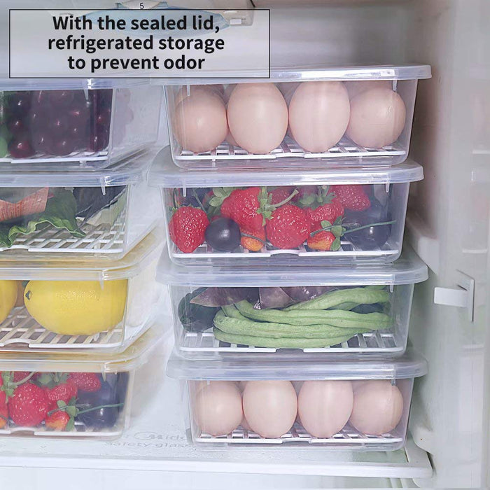 Wasel Refrigerator Storage Box Food Container Fridge Freezer Kitchen Organiser