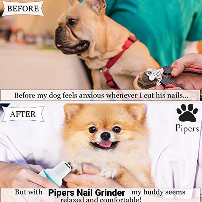 Pipers Pet Nail Grinder Dog Cat Claw Toe Grooming Trimmer Clipper Electric Tool