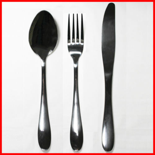 36x Piece Quality Stainless Steel Cutlery Set Bulk Wholesale Spoon Fork Knife - Simply Homeware