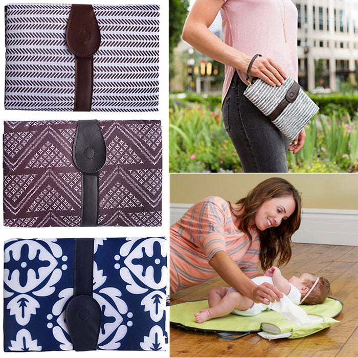 Baby Change Mat Clutch Portable Pad Waterproof Cover Bag Pad Travel Diaper Nappy