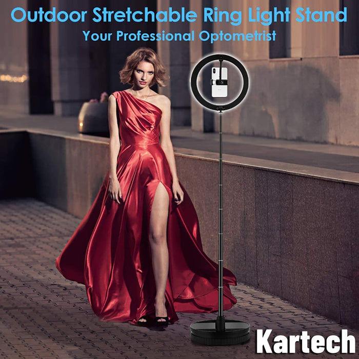 Kartech Ring Light Stand Foldable LED Diffuser Selfie Live Streaming YouTube