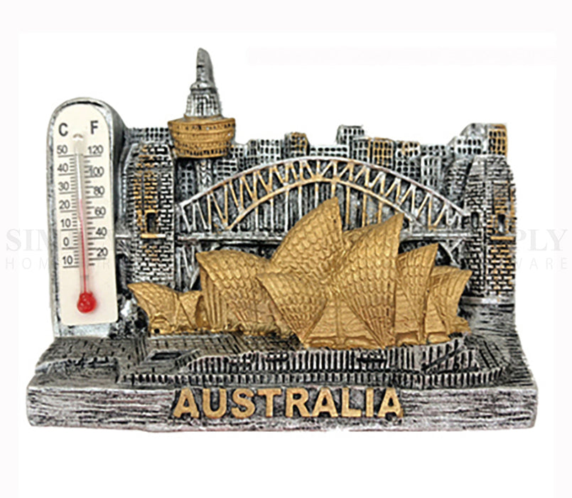 2x Australian Souvenirs Fridge Magnets Sydney Melbourne Thermometer Aussie Gift - Simply Homeware