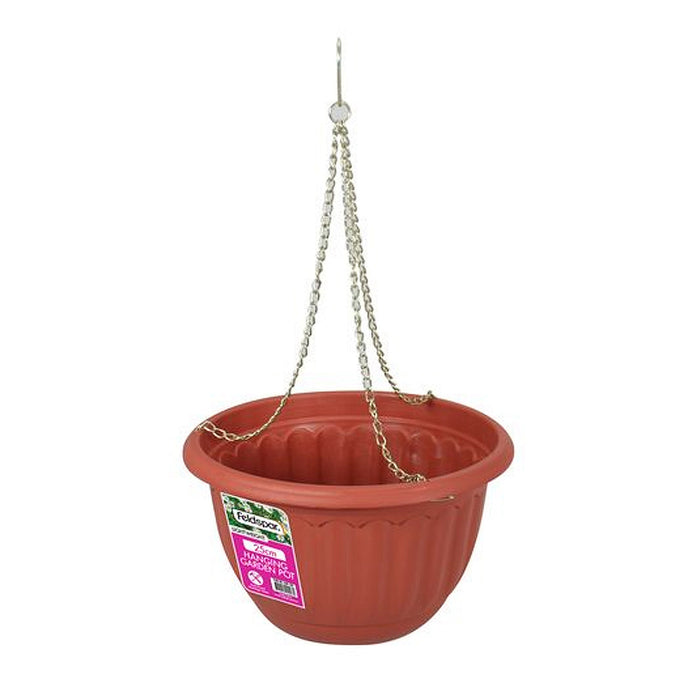 Flower Planter Pot Hanging Largs Garden Outdoor with Saucer Plastic Drainage