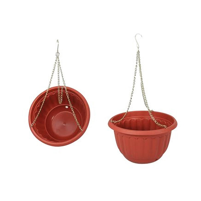 Flower Planter Pot Hanging Largs Garden Outdoor with Saucer Plastic Drainage