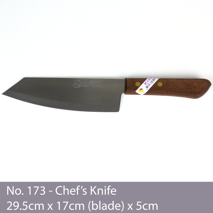 No. 173 KIWI Knife Kitchen Chef Knives Stainless Steel Blade Cook Cleaver Wood