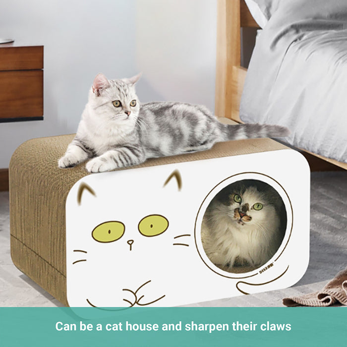 Pipers Cats Diy White House Cute Cardboard Cat Scratcher House Cardboard Cat Hou