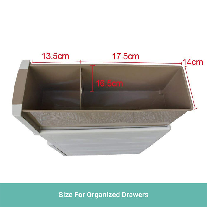 Wasel Narrow Plastic Organized Drawers Rolling Cart Storage Cabinet On Wheel