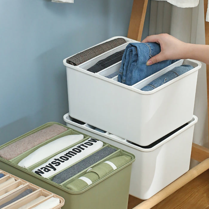 Lecluse T-Shirt Compartment Organizer Plastic Bathroom Vanity Storage Bin Organi