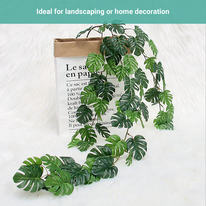 Landen Artificial Plants Fake Monstera Palm Leaves Real Touch Home Decoration
