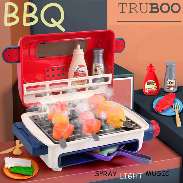 Truboo Kids BBQ Pretend Play Toys 43pcs Kitchen Food Cooking Playset Barbecue Gr