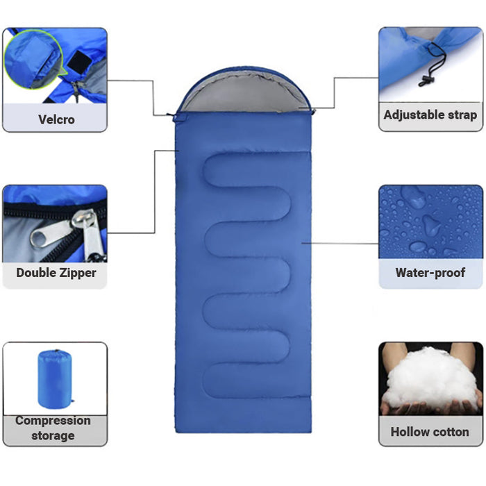 Crocox Envelope Sleeping Bag Backpacking Lightweight Hollow Cotton Envelope with