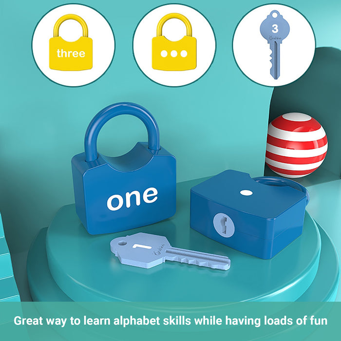 Truboo Kids Learning Locks Toy ABC Alphabet Numbers Educational Keys Matching