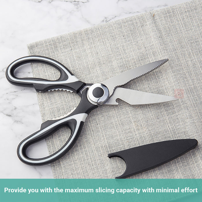 2x Lecluse Kitchen Shears Heavy Duty Scissors Stainless Steel Multi-Purpose Cut