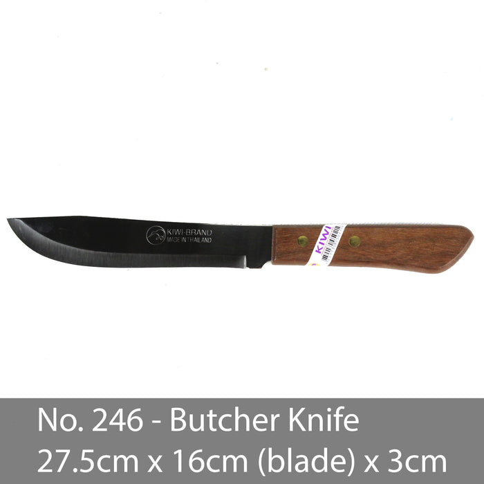No. 246 KIWI Knife Kitchen Chef Knives Stainless Steel Blade Cook Cleaver Wood