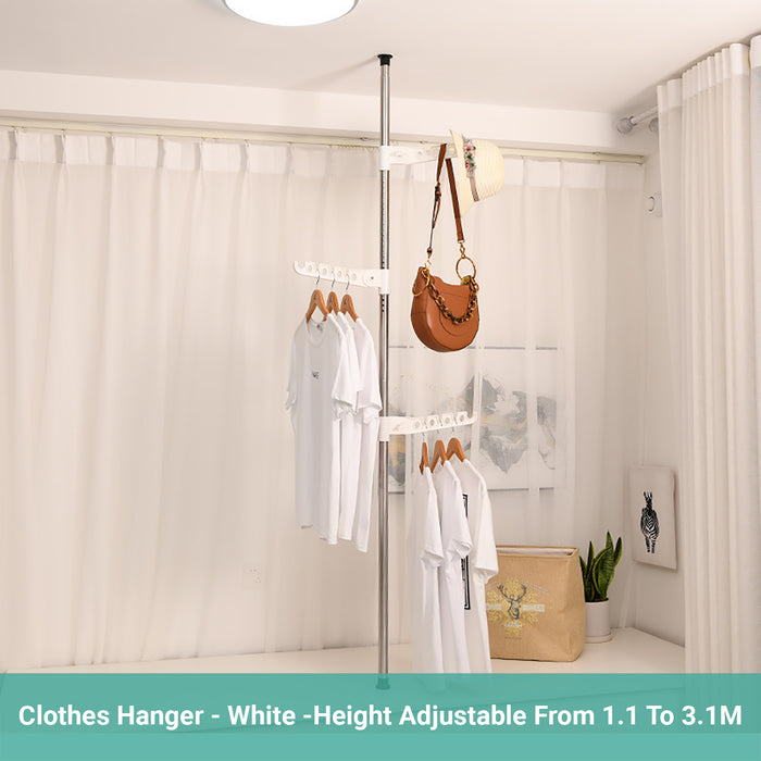 Wasel Standing Clothes Hanger Collapsible Indoor Laundry Dryer Rack Garment Pole