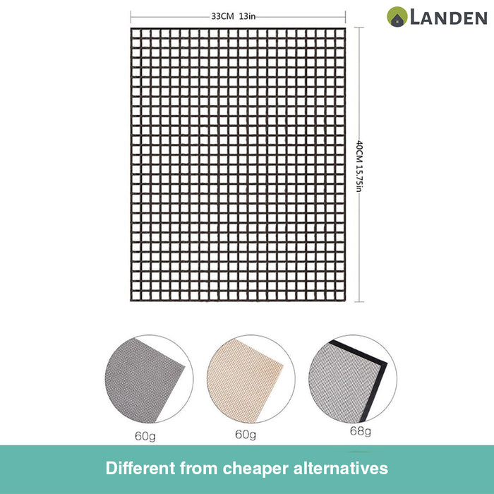 Landen BBQ Mesh Grill Mat Non-Stick Liner Cooking Barbecue Sheet Wire Baking Pad