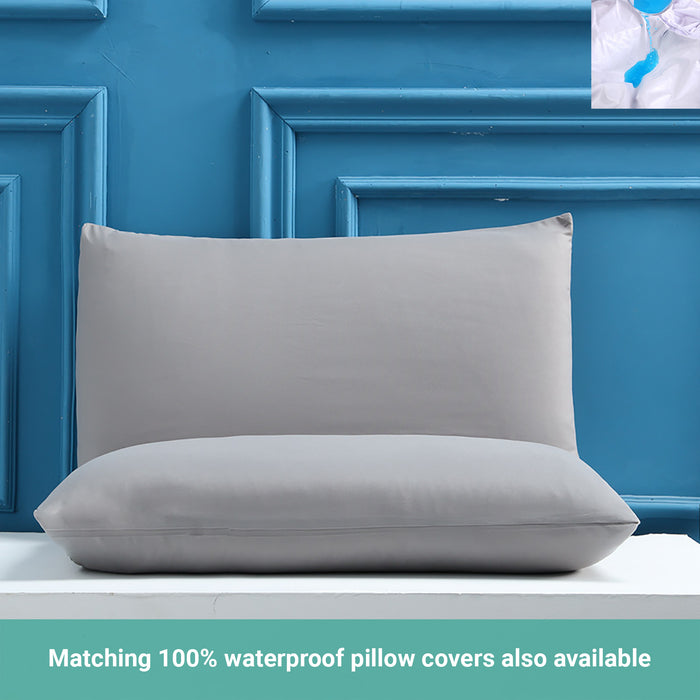 Lecluse Waterproof Bed Sheets Mattress Protector Pillow Cover Single Queen King