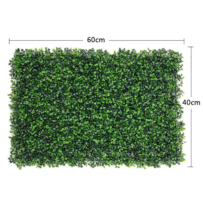 Artificial Boxwood Hedge Fake Vertical Garden Green Wall Ivy Mat Fence 60x40cm