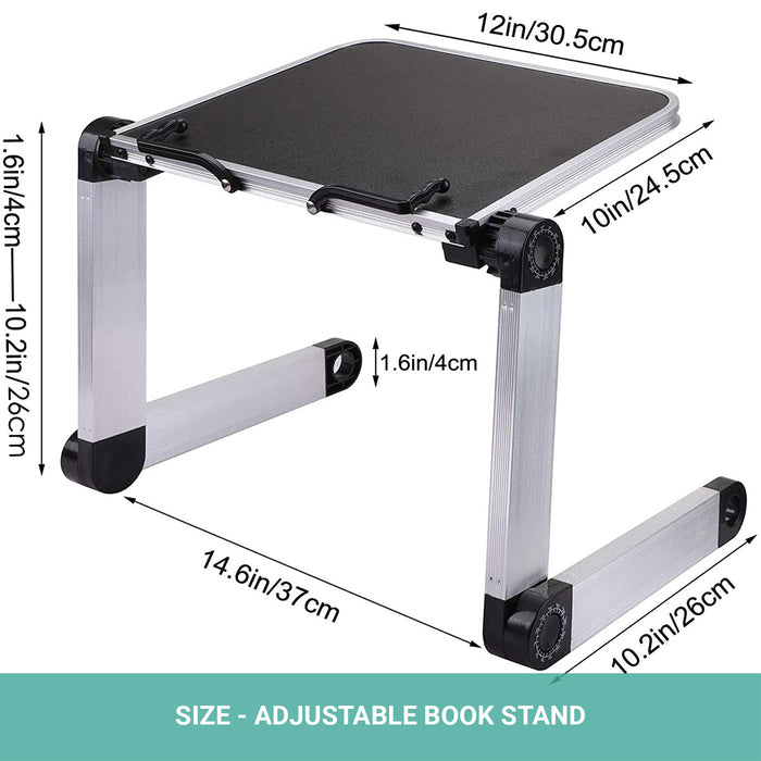 Lineguard Book Stand Adjustable Document Holder Foldable Reading Desk Study Work