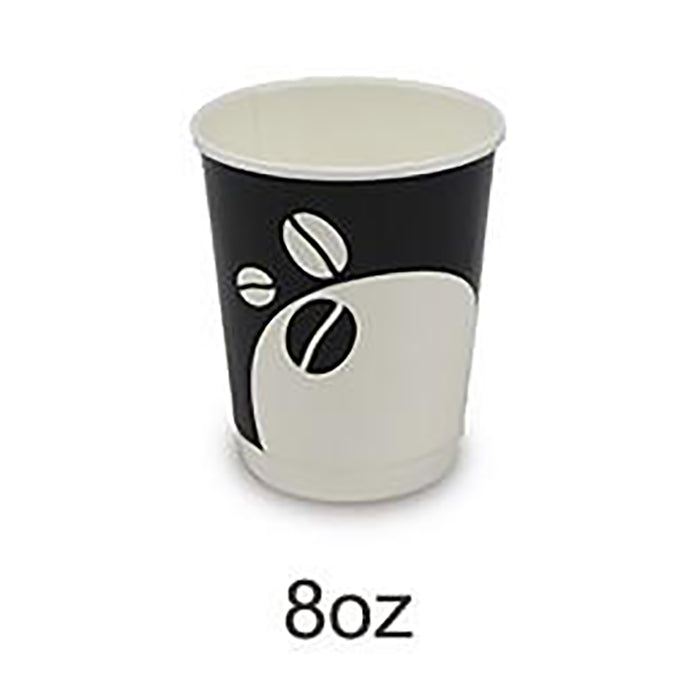 Coffee Cups Disposable Paper 8oz 12oz 16oz Double Wall Drink Tea Water Takeaway - Simply Homeware