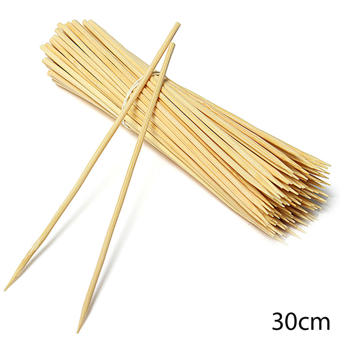 Bamboo Skewers 5mm Wooden Skewer BBQ Kebab Meat Bulk Cheap Stick Party - 25 30cm