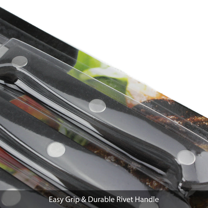 Steak Knives Knife Set Knifes Stainless Steel Sharp Serrated 6 Pack