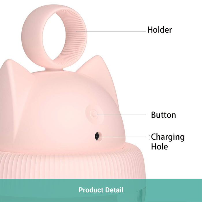 Wasel Portable Electric Clothes Shaver Cute Cat Shape Lint Rechargeable Remover