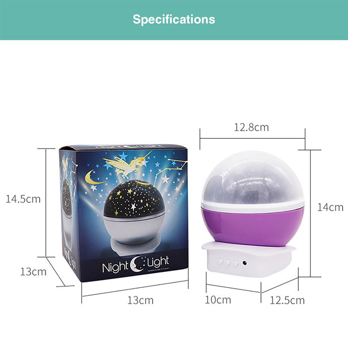 Wasel Starry Sky Night Lamp 3D Star Moon Projector Lunar Light Baby Kids Galaxy